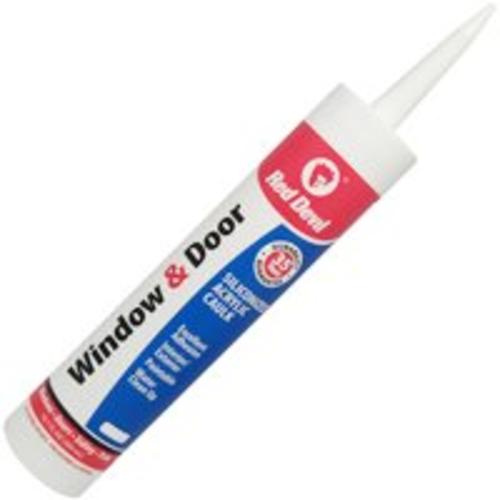Red Devil 084650 Window & Door Siliconized Acrylic Caulk, Gray, 10.1 Oz