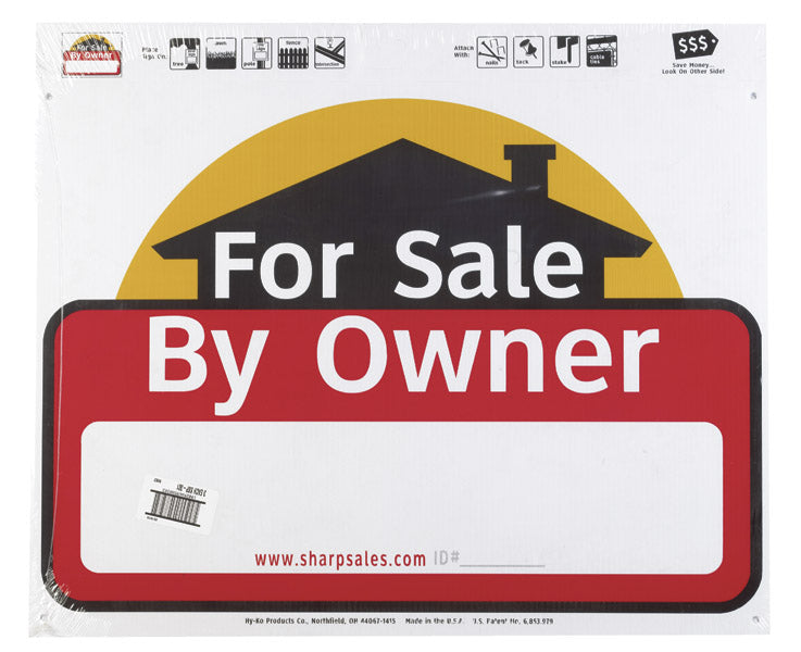 Hy-Ko SSP-301 For Sale By Owner Lawn Sign  20" X 24"