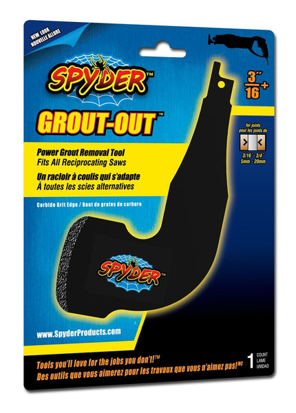 Spyder 100231 Grout-Out Removal Blade 3/16", Black