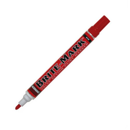 Dykem 84006 Brite Mark Permanent Marker, Red