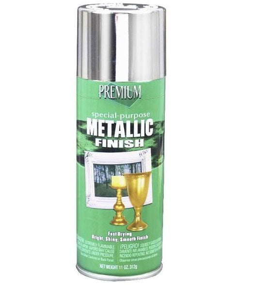 Premium SP1020 Metallic Spray Paint, 11 Oz, Silver