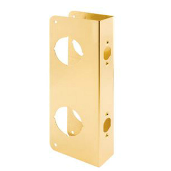 Prime Line U 9537 Combo Lock & Door Reinforcer, Solid Brass