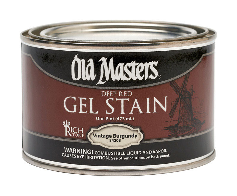Old Masters 84208 Deep Red Gel Stain, Vintage Burgundy