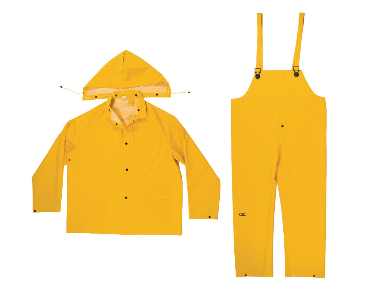 CLC R102X 3 Piece Heavyweight PVC Rain Suit, Yellow, XL