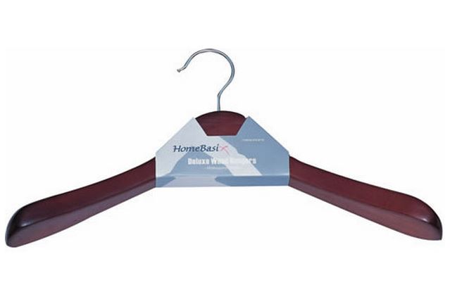 Simple Spaces HEA00045G Premium Coat Hanger, Mahogany