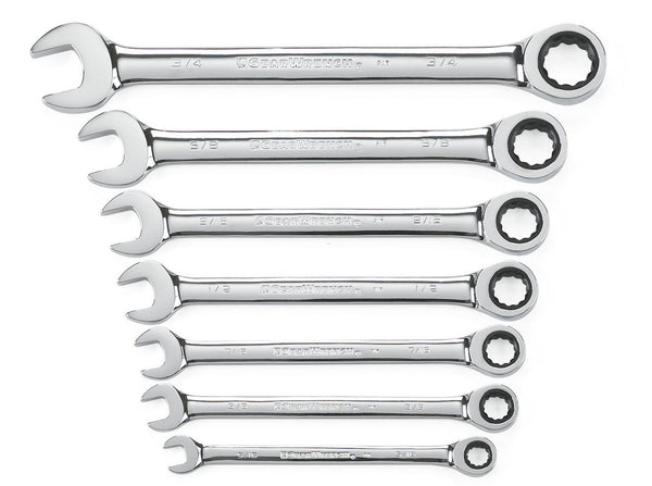 Gearwrench 9317 SAE Ratcheting Wrench Set, 7 Piece