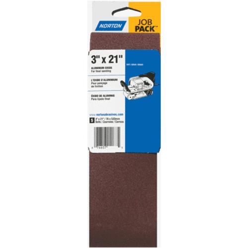 Norton 01745 Sanding Belt,36 Grit, 4"x 24", 5/Pk