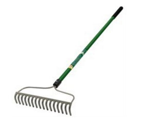 Landscapers Select 34583 Bow Rake, Black/Grey/Green, 60 Tine