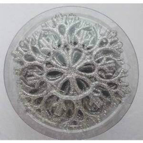 Holidaybasix C-J14019 Christmas Ornament Glitter Snowflakes, 4.75"