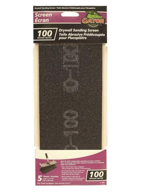 Gator 8657-15 Pre-Cut Sanding Screen, 100 Grit, 11-1/4" x 4-1/4"