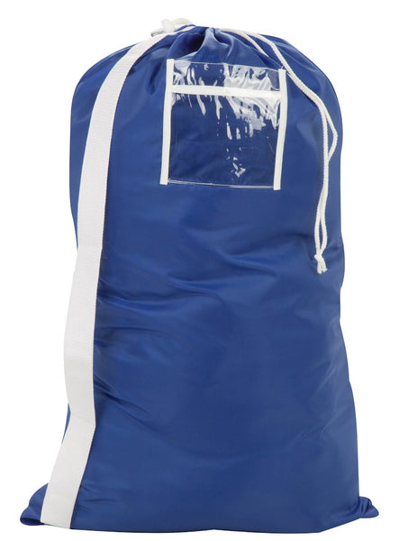 Honey Can Do LBG-03898 Laundry Bag with Shoulder Strap, Blue, Nylon