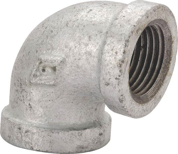 Worldwide Sourcing 2B-1/2X3/8G Galvanized 90-Degree Reducing Elbow, 1/2" x 3/8"