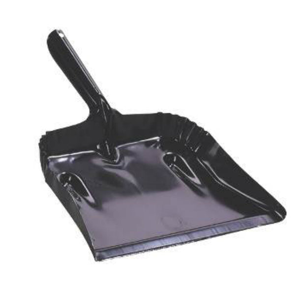 Fulton 182B-20 Steel Dustpan, Black, 7-1/2" x 12-3/4"