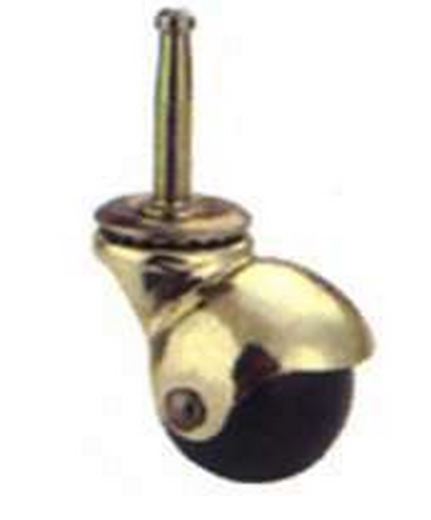 Mintcraft JC-E04-3L Hooded Stem Caster, 2", Bright Brass, Black