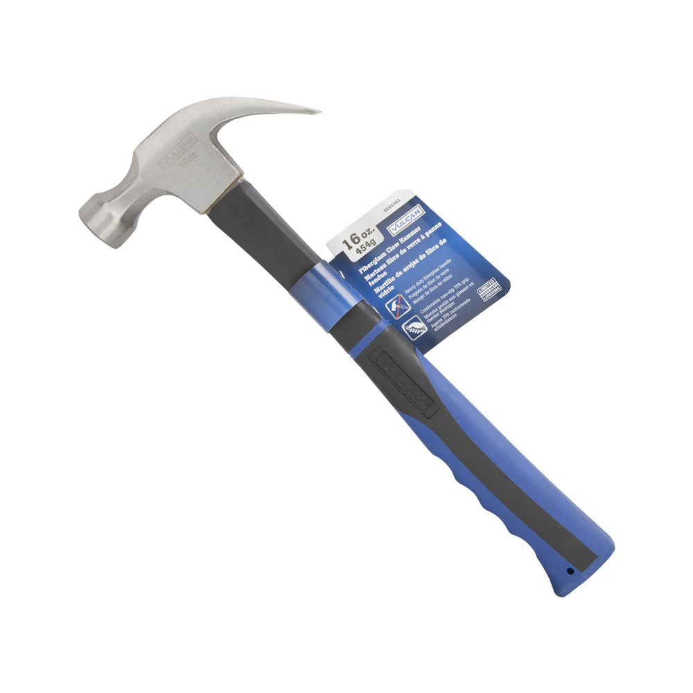 Vulcan JL60314 Curved Claw Hammer, Fiberglass, 16 Ounce