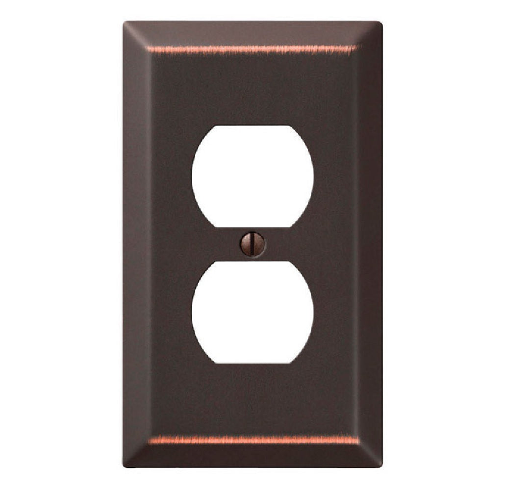 Amerelle 163DDB Century Duplex Outlet Wall Plate, Aged Bronze
