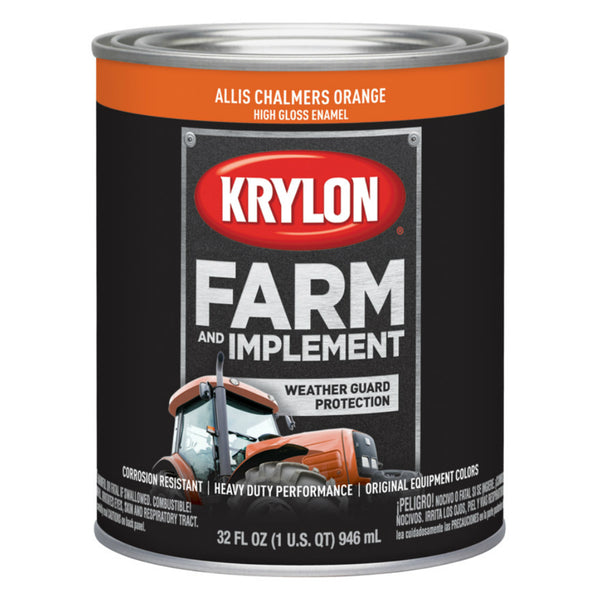 Krylon K02030000 Farm & Implement Paint, Allis Chalmers Orange, 32 Oz