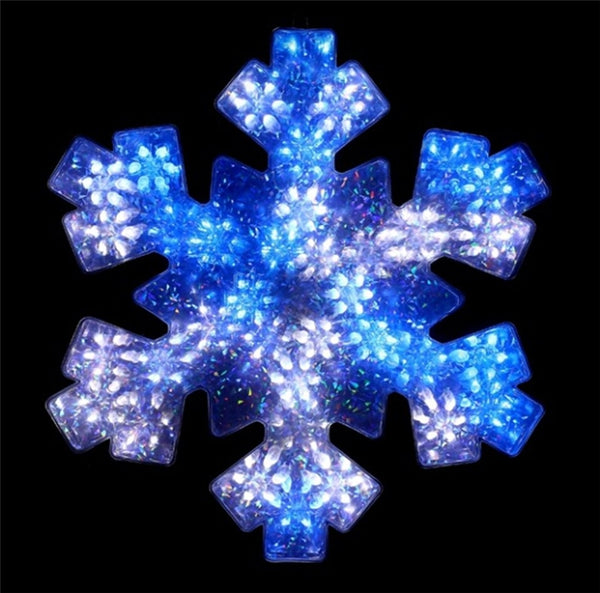 Santas Forest 57305 Christmas Motion Snowflake Decoration, Blue, 19"