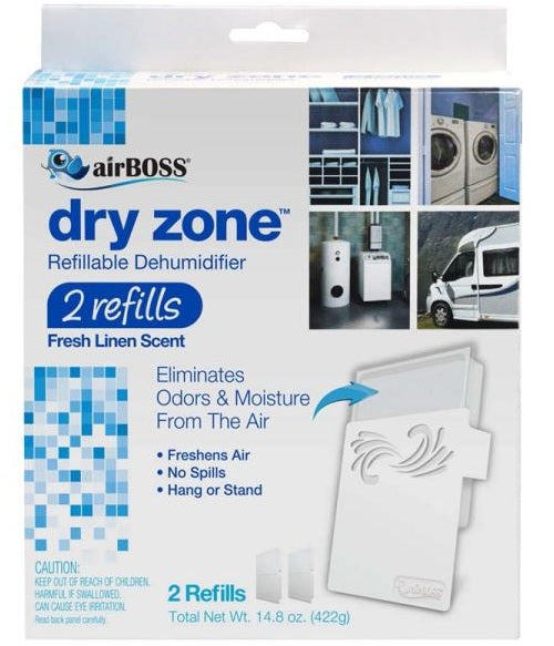 airBOSS 762.4 Dry Zone Refillable Dehumidifier, 2 Refills