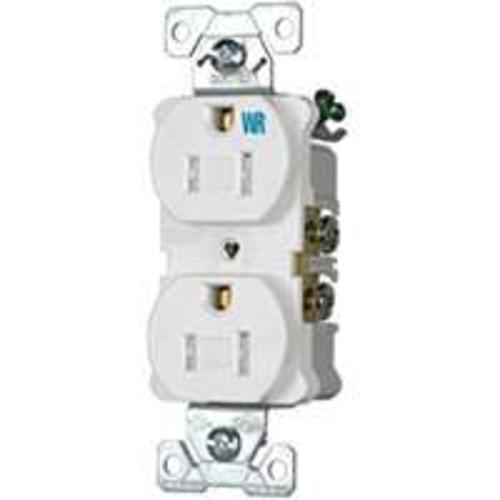Cooper TWRBR15WBXSP Wr & Tr Commercial Duplex Receptacles, 15 Amp