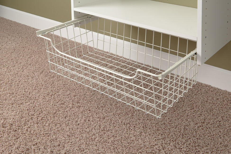 Easy Track #1308 Closet Wire Basket, 8" x 24", White