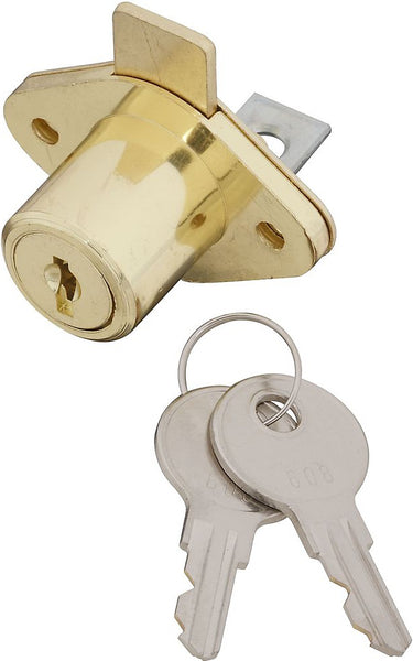 National Hardware N185-298 VKA826 Adjustable Drawer Lock, Brass