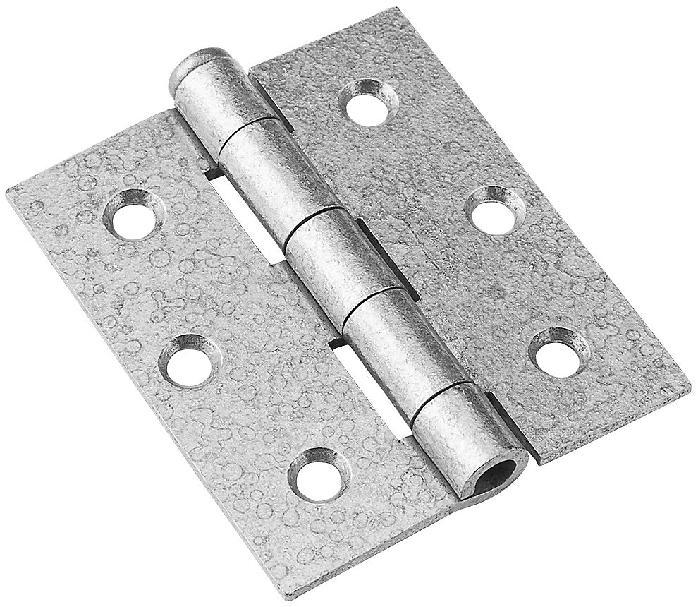 National N208-850 Removable Pin Broad Hinges, Galvanized, 3" x 2-1/2", 2-Pack