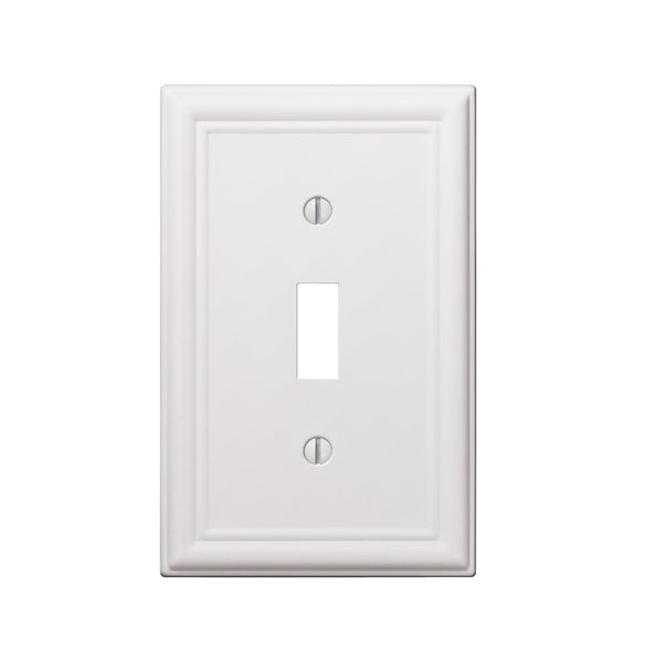 AmerTac 149TW 1-Gang Toggle Switch Wallplate, Chelsea White