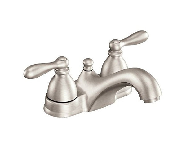 Moen WS84666SRN Caldwell Two-Handle Low-Arc Bathroom Faucet, 1.2 GPM