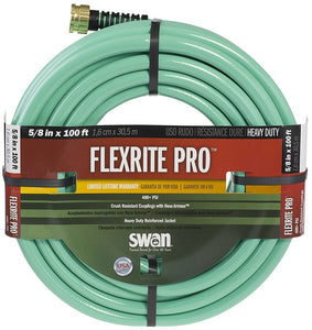 Swan FXP58100 Flexrite Pro Heavy-Duty Professional Garden Hose, 5/8" x 100'