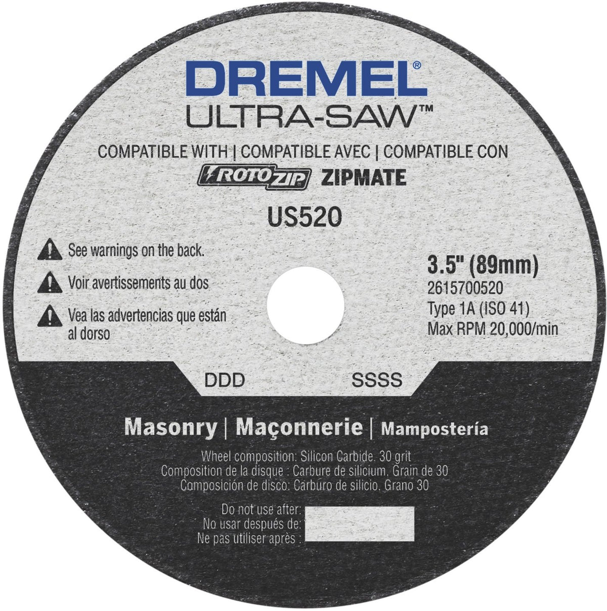Dremel US520-01 Ultra-Saw Masonry Cutting Wheel, 3.5"