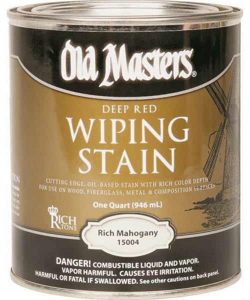 Old Masters 15004 Wiping Stain, 1Quart, Rich Mahogany