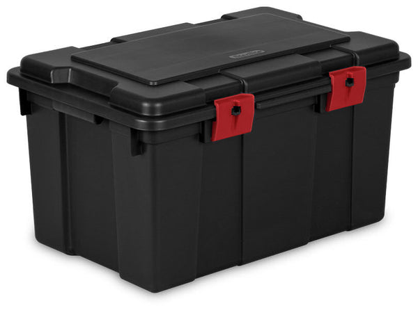 Sterilite 18419004 Black Storage Trunk, 16 Gallon