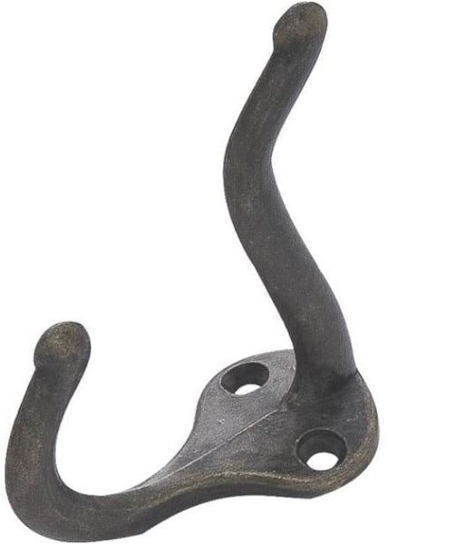 ProSource H62-B071 Coat & Hat Hook, Antique Brass