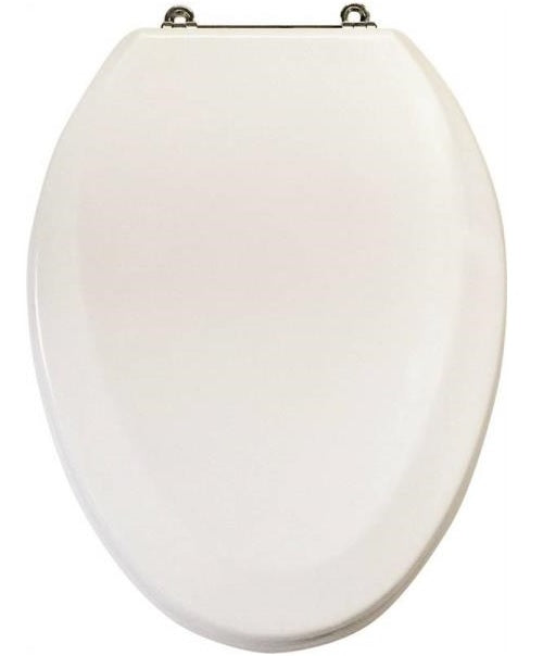 ProSource T-19WMC Toilet Seat, Wood, White