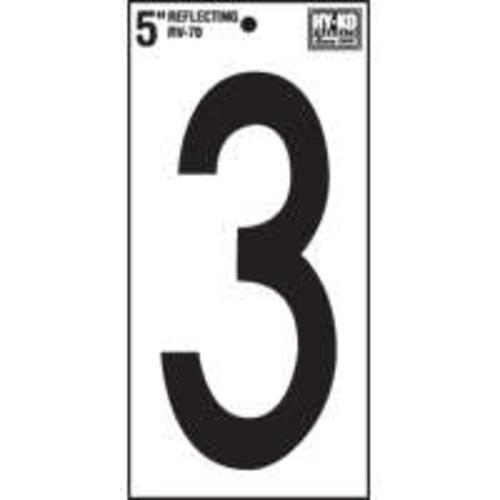 Hy Ko RV-70/3 Vinyl Numbers,#3, 5"