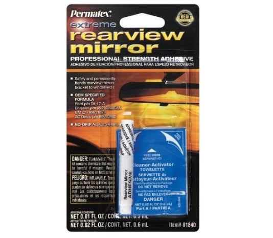 Permatex 81840 Extreme Rearview Mirror Professional Strength Adhesive