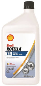 Shell 550049483 Rotella T4 Triple Protection Motor Oil, 1 Quart