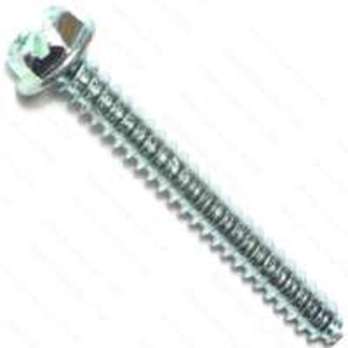 Midwest 02928 Hex Tap Screw Slotted, #8X1.5", Zinc Plated