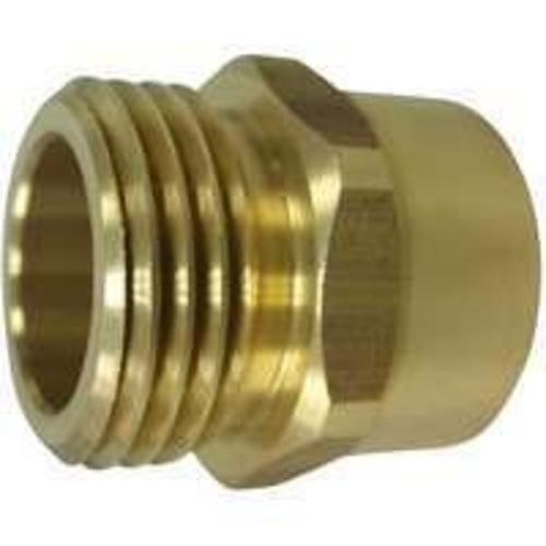Landscapers Select PMB-468-3L Garden Hose Adapter, Brass, 3/4 in x 3/4 in