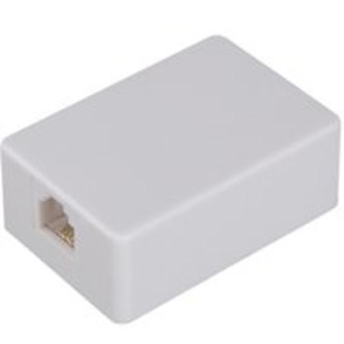 Zenith TM1001SMSMW Surface Mount Telephone Wall Jack