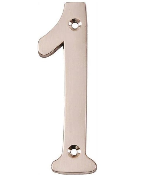 Prosource N-Z041SN-3L-PS House Number-1, 4", Satin Nickel