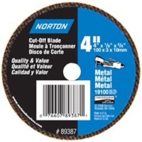 Norton 02209 Abrasive Cut-Off Wheel, 4" x 1/8" x 3/8"