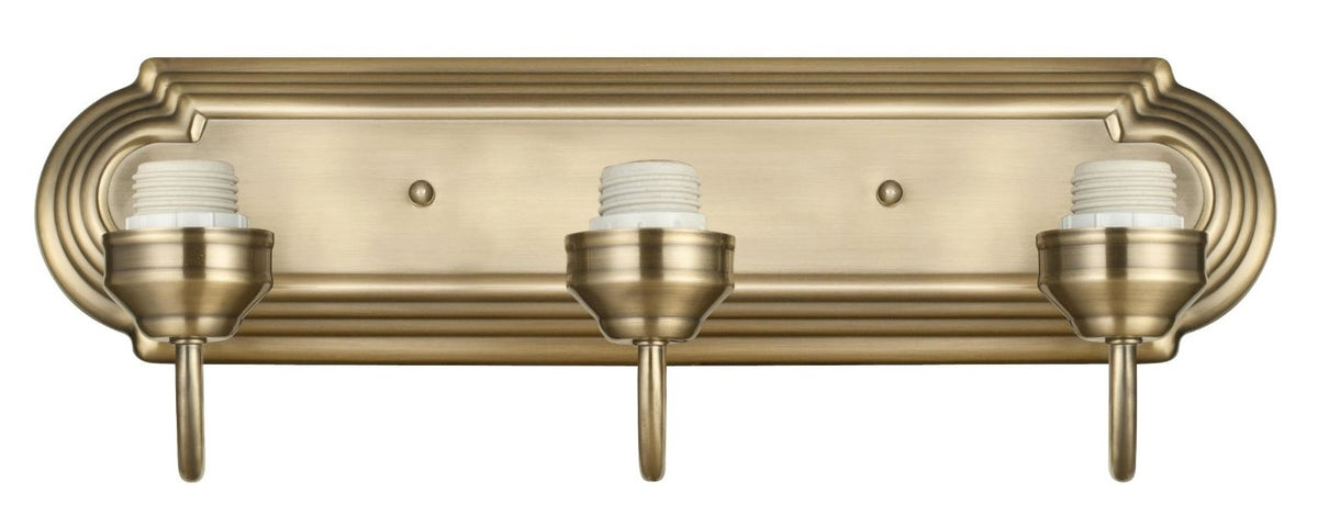 Westinghouse 6301800 Interior Wall Light Fixture, 3 Light, Antique Brass