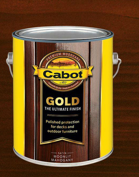 Cabot 19473 Gold Moonlit Mahogany Exterior Wood Stain, Brown, 1 Gallon