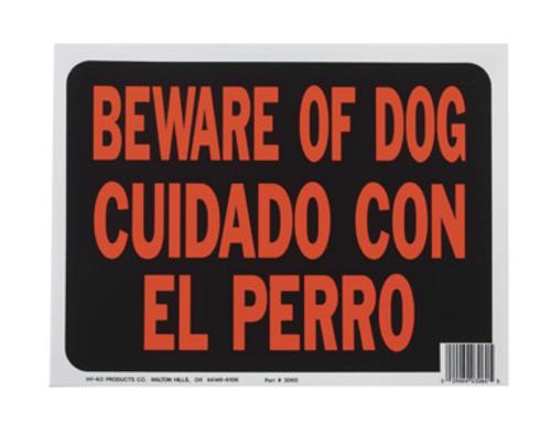 Hy-Ko 3060 Beware Dog/Cuidado Perr