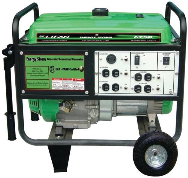 Lifan ES6750 Energy Storm Generator, 6500 Watts