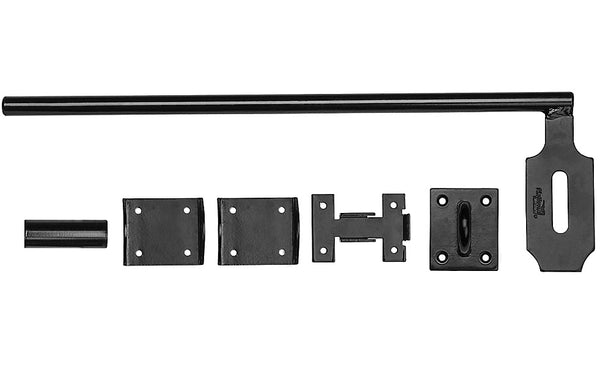 National Hardware N109-002 Spb809 Lockable Cane Bolt, Black, 5/8" x 18"