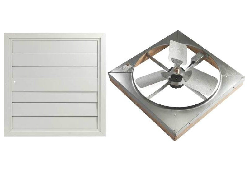 L L Building WHFS24M House Fan & Shutter, 24"