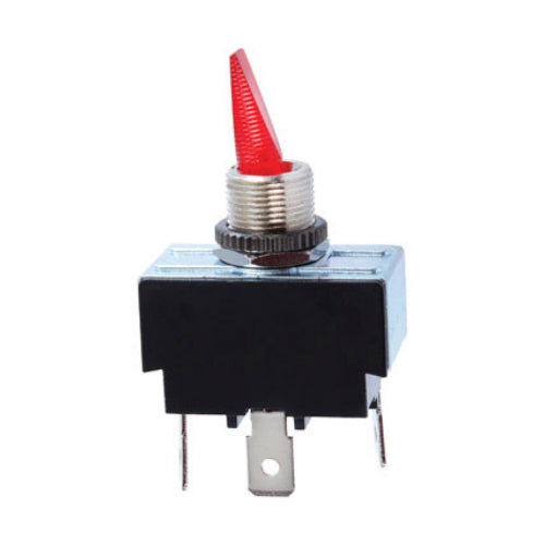 Jandorf 61111 Lighted SPST Toggle Switch, 21 Amp, 14 Volt